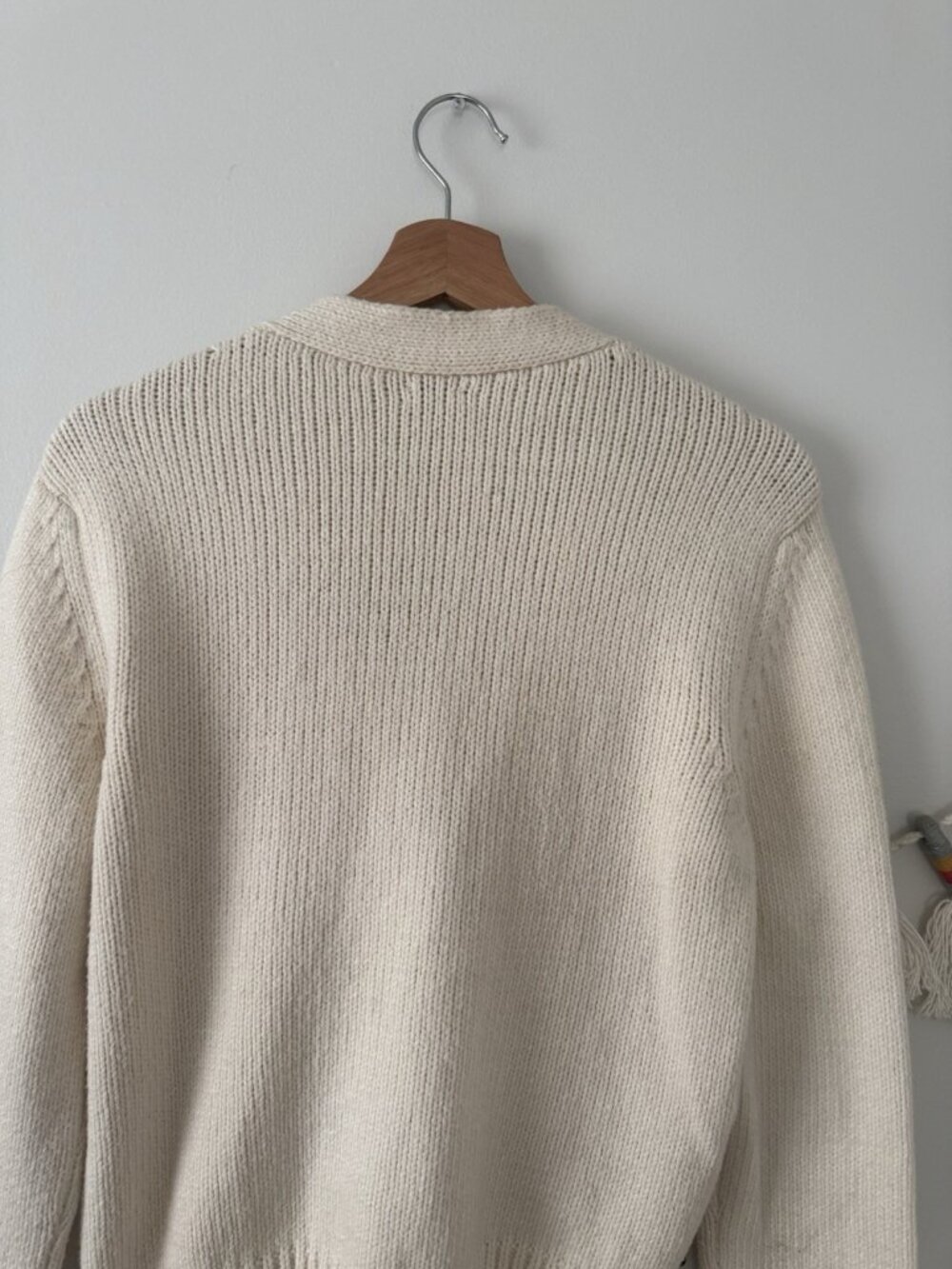 Faherty Cuddle Cardigan Raglan Sleeve Neutral Ivory Button Front Cottage Cozy M - Picture 10 of 10